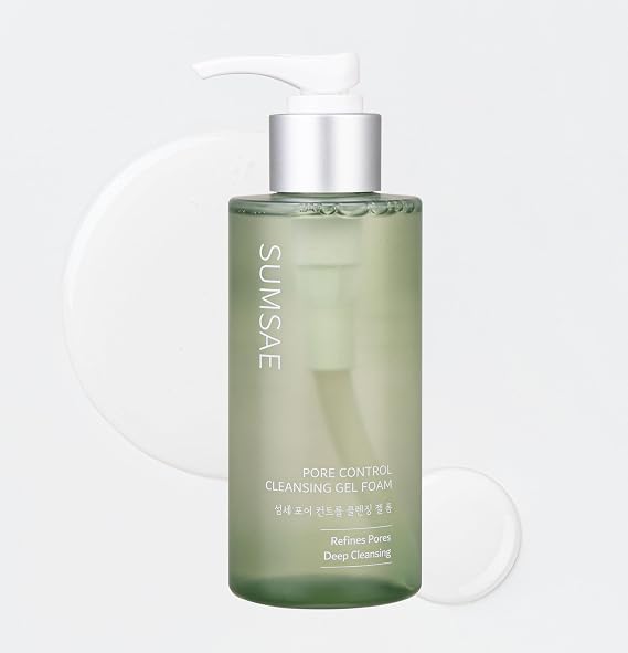 Pore Control Gel-to-Foam Cleanser, Korean Face Wash with Green Tea, Chestnut Shell & Niacinamide, Non-Stripping Daily Cleanser for Excess Oil and the Look of Pores, 155 mL / 5.24 fl oz
