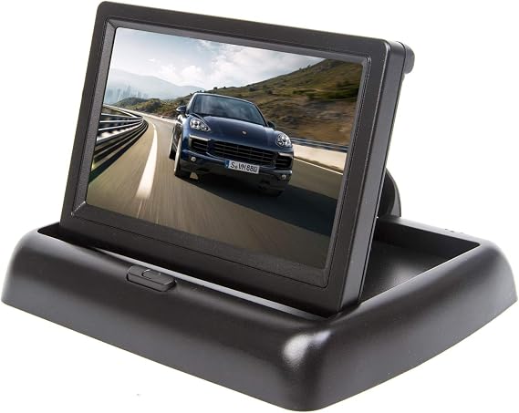 4.3 Inch Small Mini Digital Flip Down Foldable Monitor Screen for Car Truck Vehicle Rear View Reverse Parking Kits Home CCTV