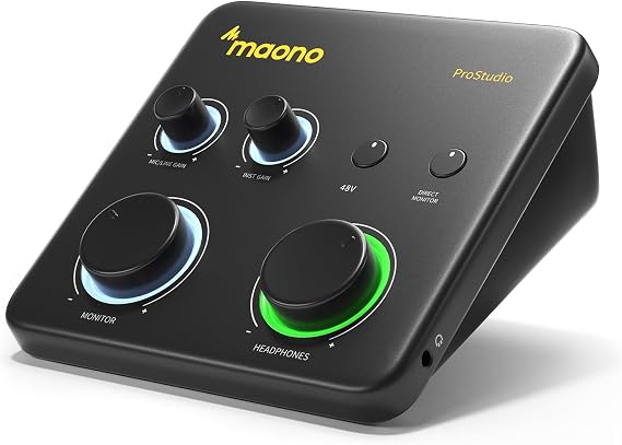 MAONO PS22 Lite USB Audio Interface for PC for Guitar & Vocals Streaming
