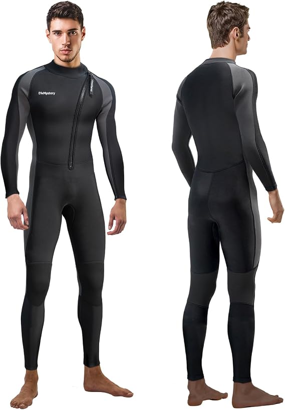 Wetsuits for Men Women Chest Back Front Zip- 3/2mm Shorty Full Body Wet Suits for Men Women