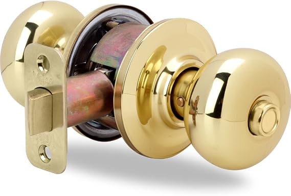 Yale YH Collection Cambridge Knob in Polished Brass - Privacy