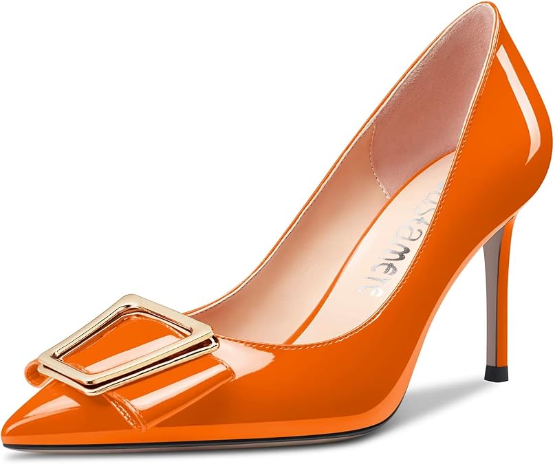 Castamere Women Stiletto High Heel Pointed Toe Slip-on Pumps Dress Wedding Office 3.9 Inches Heels