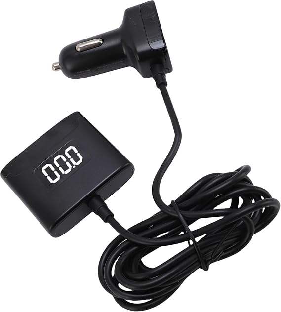 Car Phone Charger with Dual Digital Voltage Display 78W USB C Fast Charging 5 Port PD30W Car Charger
