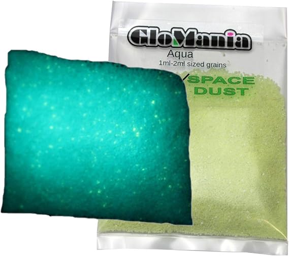 Aqua Large Crystal Glow in The Dark Sand, Space Dust- 1oz