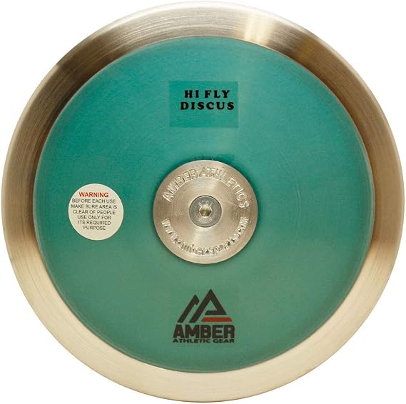 Amber Fight Gear Hi Fly DiscusTrack & Field Training Discus - IAAF Certified, 85% Rim Weight, Durable Polycarbonate Fiber Side Plates