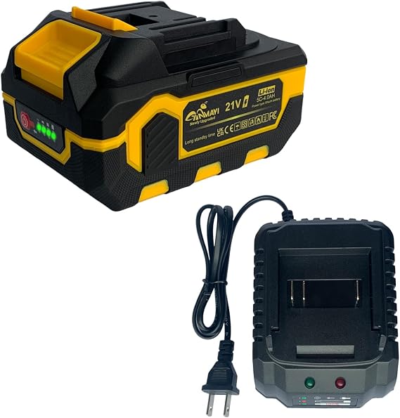 21V 4.0Ah Battery with Charger & LED Display for Electric Tools