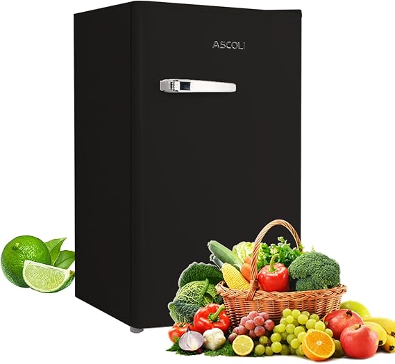 85L Retro Refrigerator, Under Counter Fridge, 48cm Wide [Energy Class E]