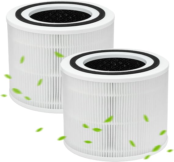 2-Pack Replacement Compatible with LEVOIT Core 300/300s/p350 Air Purifier Part Number Core 300-RF,3-in-1 HEPA Filters