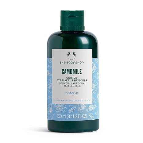 The Body Shop Camomile Gentle Eye Makeup Remover | Soothing, 8.4 Fl Oz | With chamomile water and 95% natural-origin ingredients. Gently lifts mascara, liner and shadow without rubbing