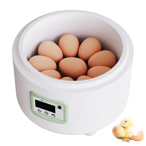 Egg Hatching Incubator - Automatic Egg Turner, Digital Temperature Control | Poultry Hatcher for Chicken, Duck, Quail Eggs, 9-10 Egg Capacity, LED Display, Ideal for Home and Educational Use