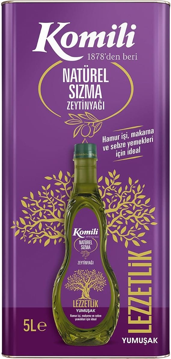 Komili Ege Sızması Natürel Sızma Zeytinyağı, Teneke, 5 Lt