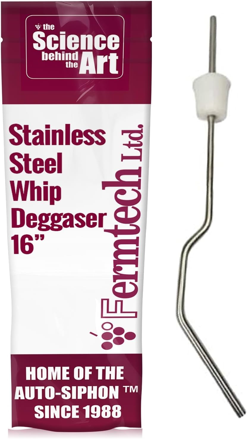 Fermtech Stainless Steel Whip with Shock Absorbing Dumper