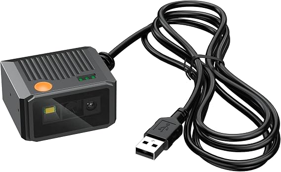 Symcode 2D Barcode Scanner - Fixed Mount, Ultra-Rugged Metal Cover, Auto Sensing 1D 2D QR Code Scanner