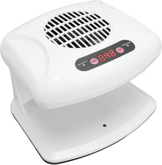 Nail Dryer for Regular Polish, 300W Nail Drying Fan with Sensor and Hot and Cool Air for Home Use (White)