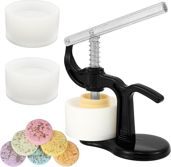 Bath Bomb Maker Machine and Mold Set Stainless Steel and Plastic, DIY Spa Fizzy Press Kit, Easy to Use, Black