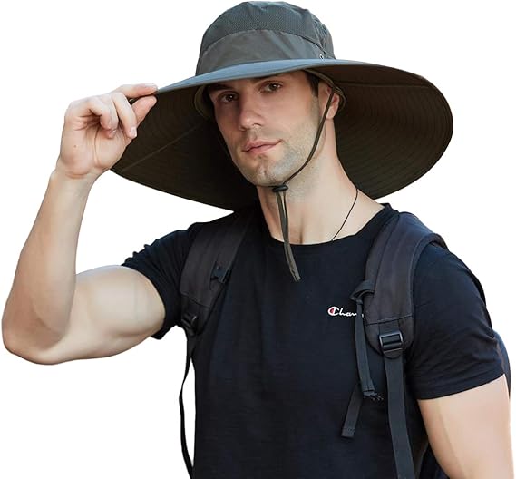 Leotruny Super Wide Brim Bucket Hat UPF50+ Waterproof Sun Hat for Fishing