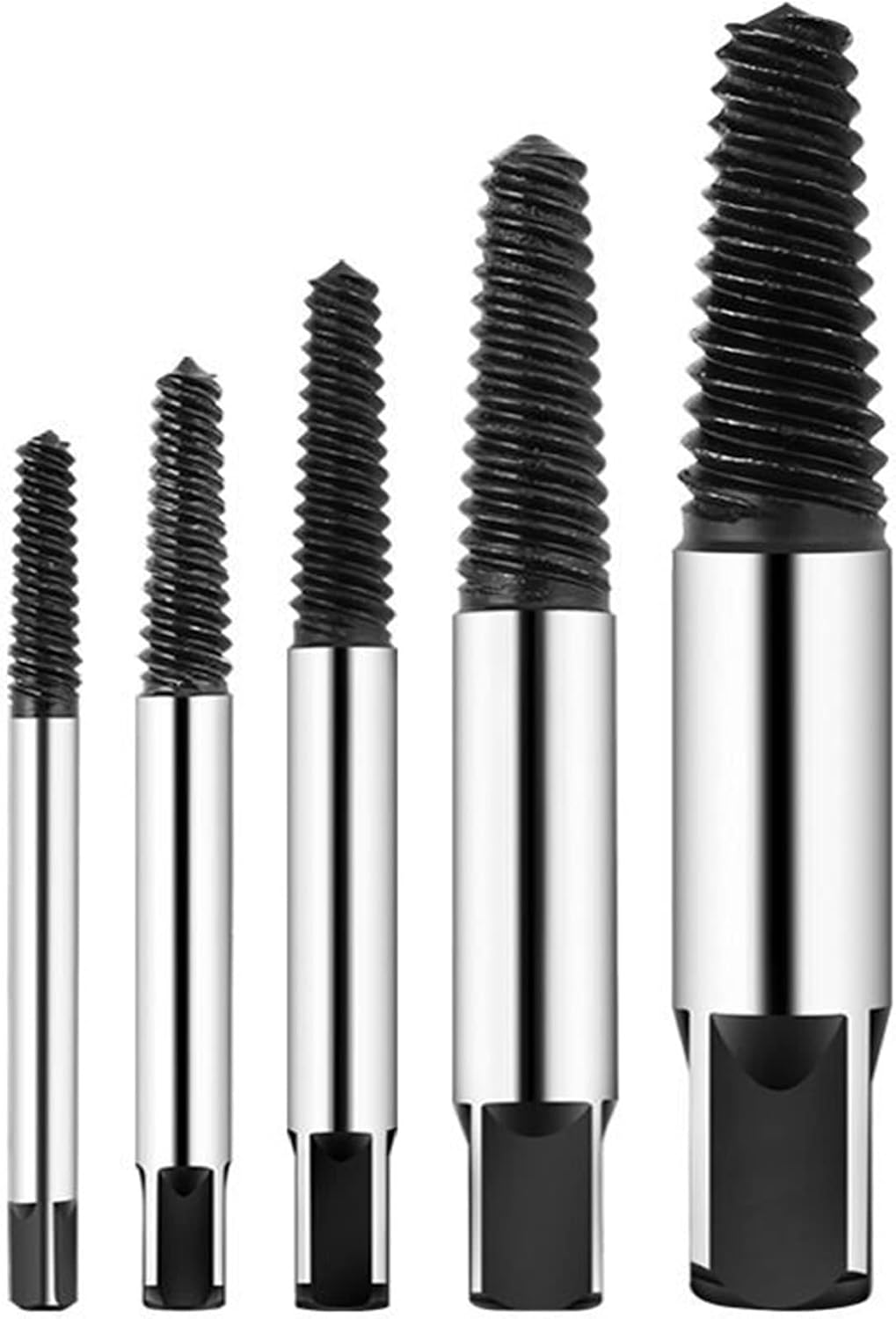 Maizoon 5pcsset screw extractor kit damaged nut broken bolt water pipe remover sturdy plastic case plumbing tools home repair hardware accessory