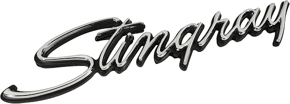 Reproduction Front Fender Stingray Script Emblem - for 1974-1976 C3 Corvette