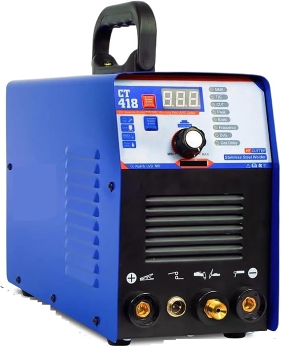 Plasma Cutter, Plasma Cutter CT418 4 in 1 Interver Welding Machine MMA Tig Pulse Spot Portable CNC for Metal for Beginners DIY