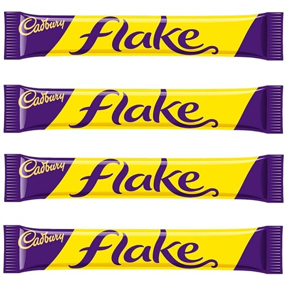 Cadbury Flake Bar | Total 4 bars of British Chocolate Candy - Cadbury Flake