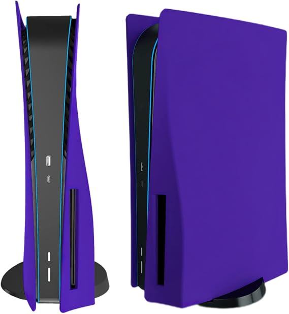 Face Plate Cover Shell for PS5 Disc Edition Console Faceplates, Playstation 5 Accessories Protective Replacement Panels (Galactic Purple), 15 * 10 in
