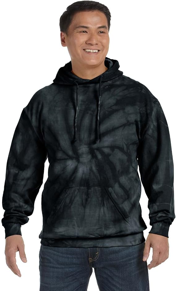 Tie-Dyed Tie-Dye 8.5 oz Pullover Hood, Large, Spider Black