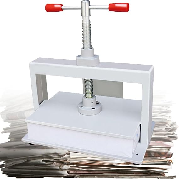 Manual Paper Press Machine, for A4/A3 Sized Papers Flatting Machine for Notes Invoice Stamp Leather Notebooks and Printing Wood Engravings,A3