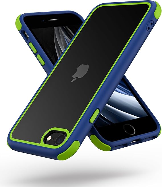 Mobnano Compatible with iPhone SE 2020/2022 and iPhone 7/8, Ultra Thin Hybrid Case, Soft TPU Shockproof Bumper Anti Scratch Cover for iPhone 7/8/SE2020/SE2022 - Blue/Green