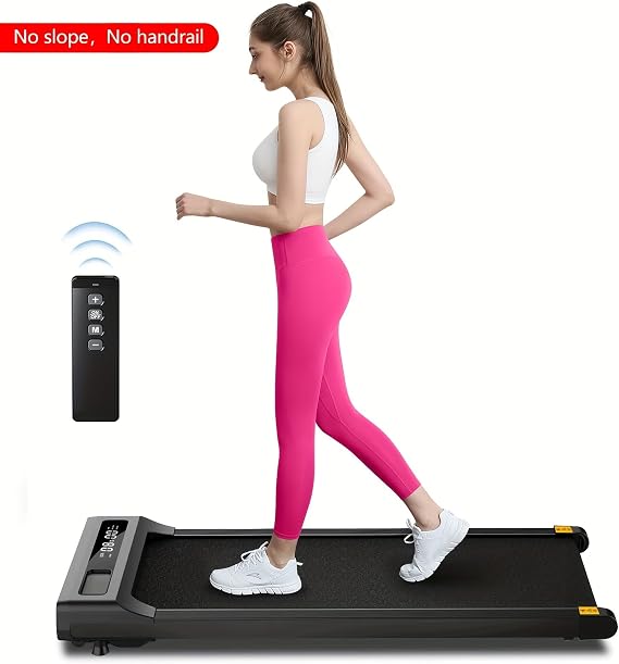 Walking Pad Treadmill with Incline,Under Desk Treadmill with Incline 2 in 1 for Walking and Jogging,2.5HP Compact Incline Walking Pad for Home Office with Remote Control
