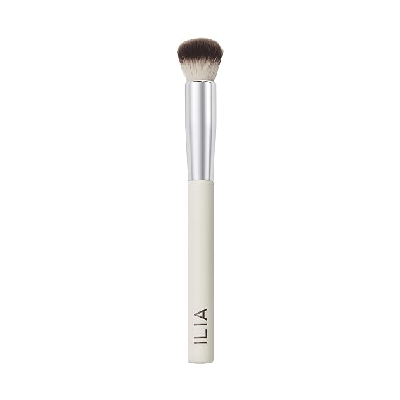 ILIA - Complexion Brush | Liquid + Cream Complexion Product Brush Made with FSC Certified Wood, Aluminum, + Soft, Vegan Bristles | Expertly Crafted | Non-Toxic, Vegan, Cruelty-Free, Recyclable