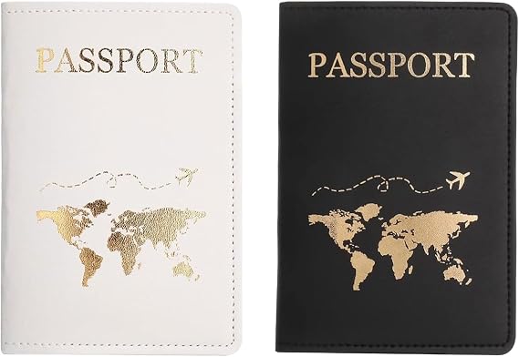 2 Pcs Passport Holder,UK Passport Cover,PU Leather Passport Case Organiser