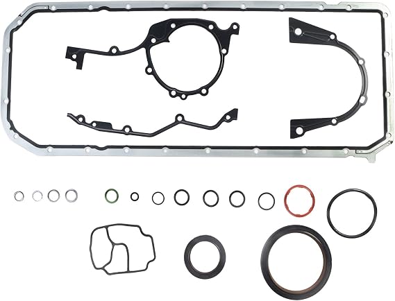 AUCERAMIC BMW Oil Pan Gasket for 1999-2008 BMW 325i 325ci 330i 330ci 330xi 525i 530i X3 X5 Z3 Z4 2.5L 2.8L 3.0L Lower Gasket Set Replace# 11131437237
