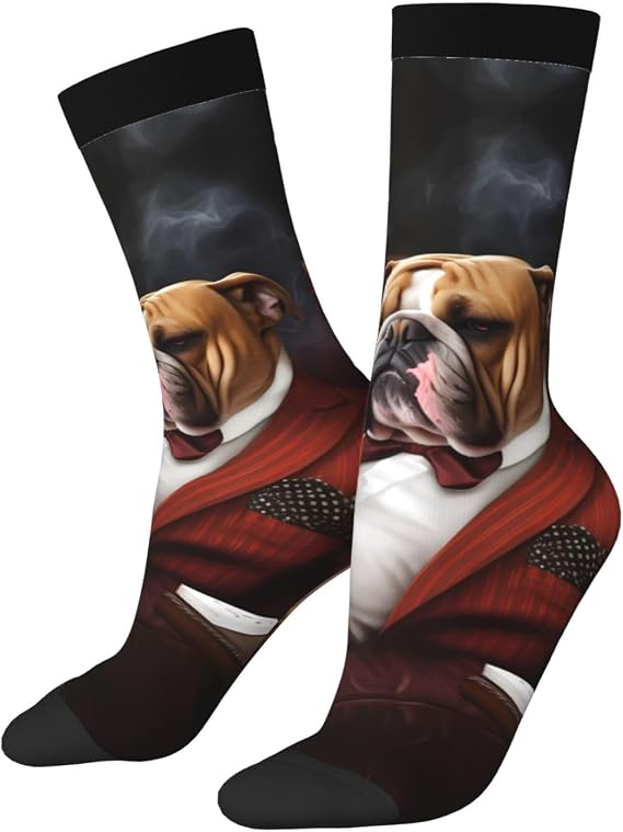 Socks for Men and Women, 1 Pair of Elastic Crew Socks, Casual Funny Crazy Dress Socks,Gift