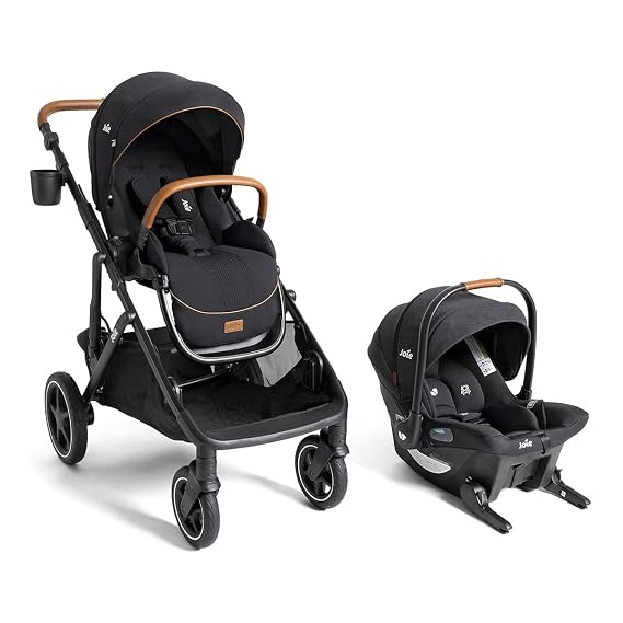 Joie Chive Single-to-Double Stroller & Mint Latch Car Seat Travel System