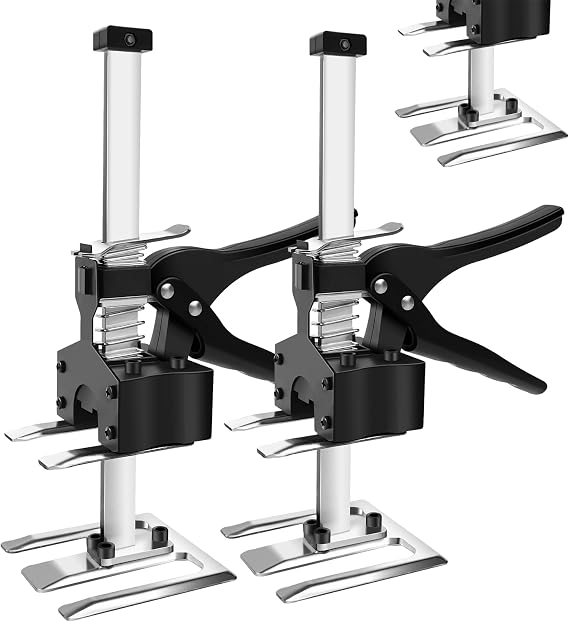 Labor Saving Arm Jack 2 Pack, Lightweight Hand Lifting Tool Set with Height Adjustable Furniture Door Panel Lifter, 0-17cm Adjustment Range, 170kg Maximum Weight Capacity