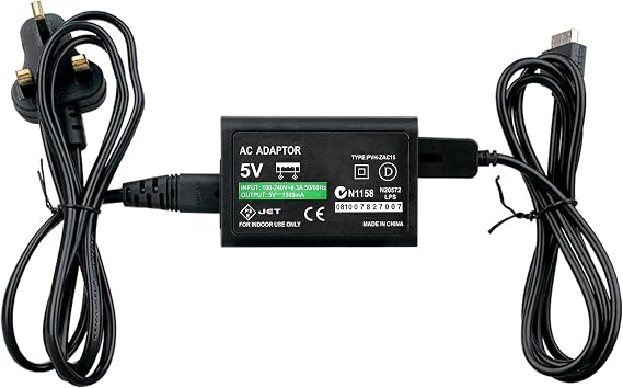 OSTENT UK Plug AC Wall Power Adapter USB Charger Charging Cable Cord for Sony PlayStation PS Vita PSV