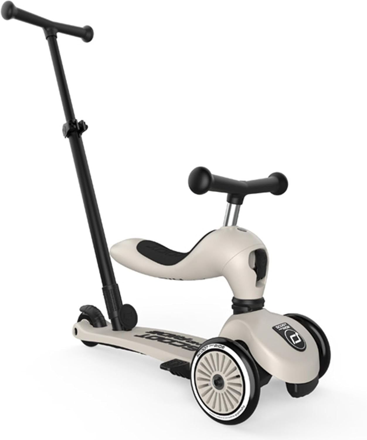 Scoot & Ride Highwaykick 1 Push and Go Kickboard seated childrens scooter, 2-in-1 steering wheel balance bike, from 12 years old, height adjustable, without tools