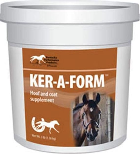 KENTUCKY PERFORMANCE PROD 044045 Ker-A Form Coat & Hoof Supplement for Horses, 3 lb