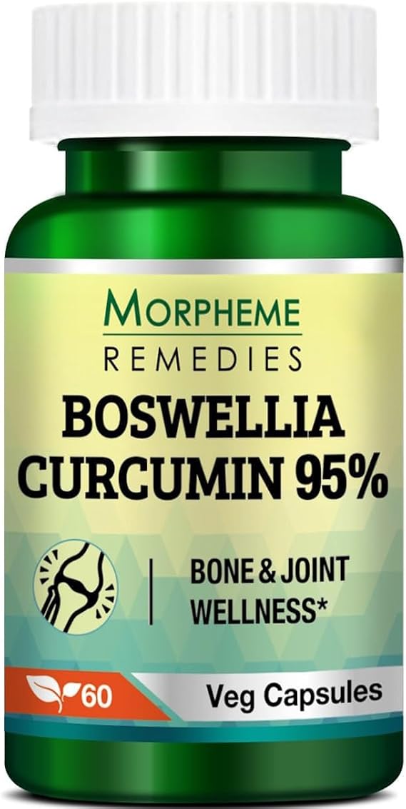 Morpheme Remedies Boswellia Curcumin (95% Curcuminoids) - 500mg Extract - 60 Veg Caps