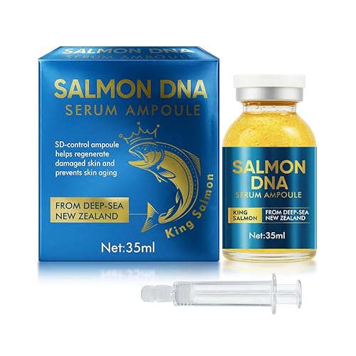 Salmon DNA Ampoule, 35ml Hydrating Microneedling Serum, Moisturizing & Plumping Facial Treatment, Helps Improve Wrinkles and Skin Barrier for Face and Body
