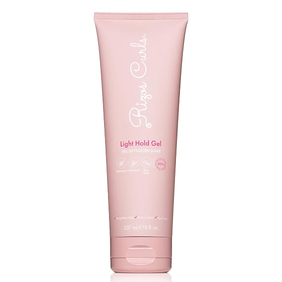 Rizos Curls Light Hold Gel Flexible, Flake-Free, Frizz-Free Hold & Shine Defines & Moisturizes Wavy, Curly, Coily 1a4c Hair Types with Aloe Vera Sulfate, Silicone & Paraben Free