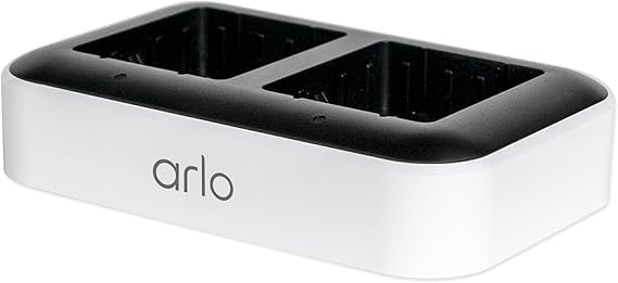 Arlo Dual Charging Station Certified Accessory - Charge up to Two Batteries, Works Rechargeable Batteries (VMA5400) XL Rechargeable Batteries (VMA5420) Only - VMA5400C