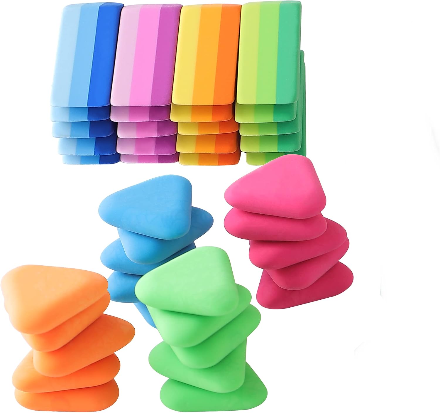 Eraser, Pencil Eraser, Color Eraser, Children's Pencil Drawing Eraser, Suitable for Children, School, Ofice and Sketch Drawing Pack of 54
