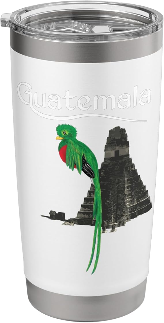 Guate Quetzal Guatemala Maya Antigua Tikal Coban Volcan Cafe Stainless Steel Insulated Tumbler