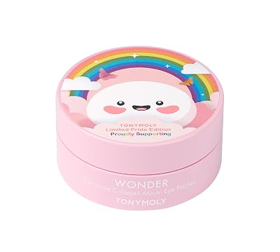 TONYMOLY Wonder Ceramide Mochi Hydrogel Eye Patches 30 Pairs, Hydrating Collagen & Hyaluronic Acid Patches for Puffiness, Dark Circles & Fine Lines