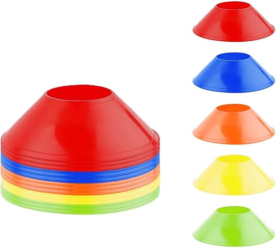 100/50 Pack Soccer Cones, Disc Cones for Sports Training with Mesh Bag, Sports Cones for Training Drills Practice