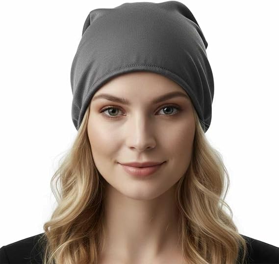 Grounding Hats with Grounding Cord 99% Silver Fabric Faraday Hat RF Shielding Hood WiFi Shielding Blocking Hat for Head, Neck, and Brain Protection