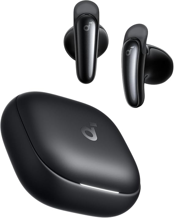 Soundcore Liberty Buds Bluetooth Kulaklık, Yarı Kulak İçi Tasarım, Gerçek Zamanlı Uyarlanabilir Gürültü Engelleme, Hızlı Şarj, Çeviri, 30 Saat Çalma Süresi, Siyah - D1200 | Çıkarılabilir kulak yüzgeçleri, hızlı şarj, çeviri desteği ve 30 saate kadar çalma süresi ile yarı kulak içi tasarım.