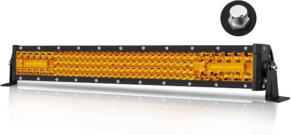 20 Inch Amber LED Light Bar 150W Combo Quad Row Off Road Light