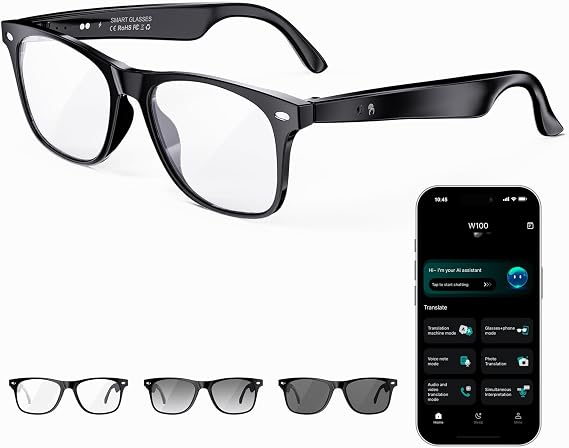 AI Smart Glasses, Translation Glasses with Chat GPT and 164 Languages
